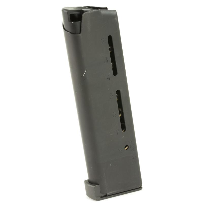 1911 Magazine | .45 ACP HD/+P, Full-Size, 8 Round, Elite Tactical, Lo-Profile Steel Base Pad, Black