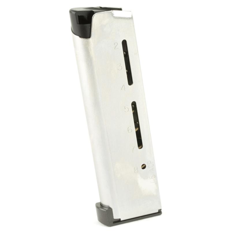 1911 Magazine | .45 ACP HD/+P, Full-Size, 8 Round, Elite Tactical, Lo-Profile Steel Base Pad