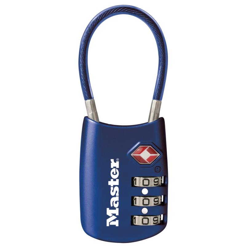One Flexible Combination Shackle Lock, Blue 4688DBLU