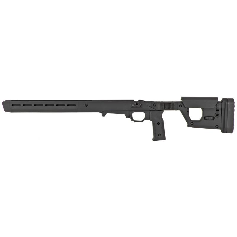 PRO 700L Fixed Stock, Fits Remington 700 Long Action, Billet Aluminum Construction Clad in Magpul Polymer, Ambidextrous, Fits Most Long Action AICS Pattern Magazines, Black Finish MAG1003-BLK
