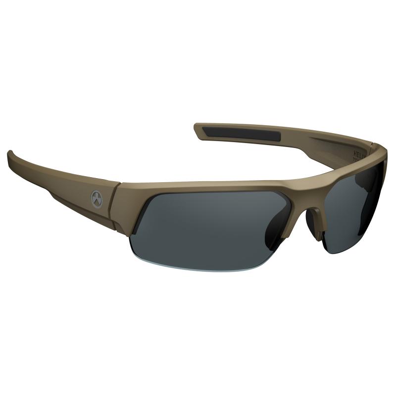 Helix Eyewear, Flat Dark Earth Frame with Gray Polarized Lens MAG1097-1-245-1100
