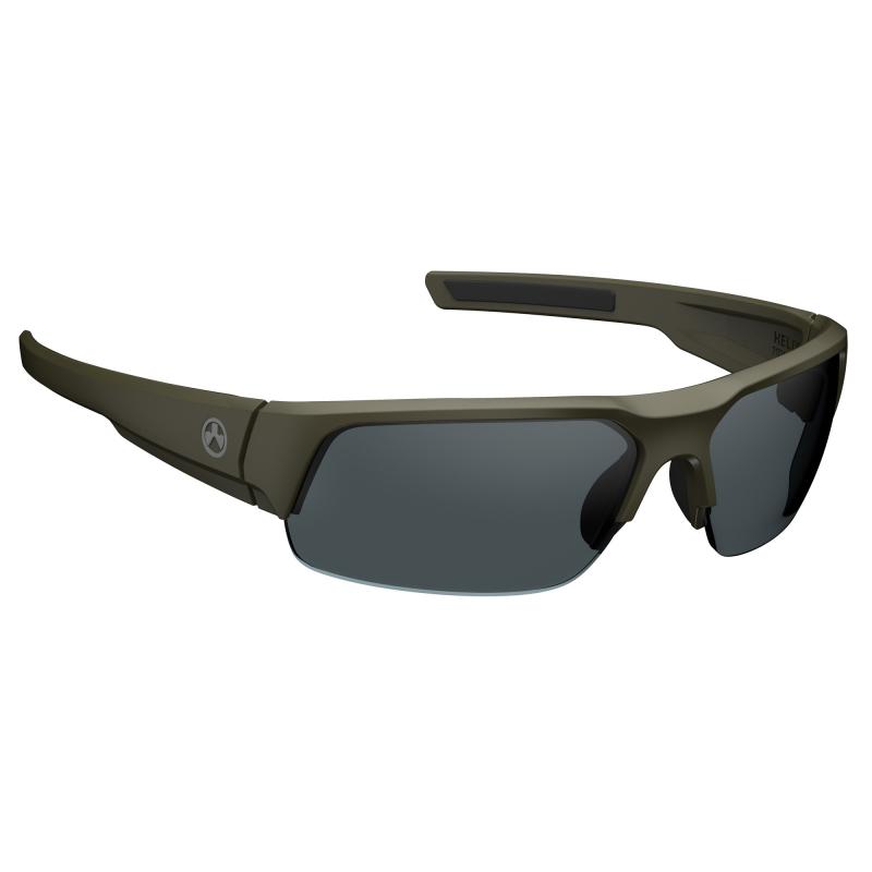Helix Eyewear, Olive Drab Green Frame with Gray Polarized Lens MAG1097-1-315-1100