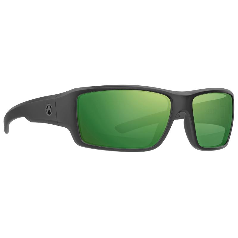 Ascent Eyewear, Polarized, Black Frame, Violet Lens, Green Mirror MAG1132-1-001-4050