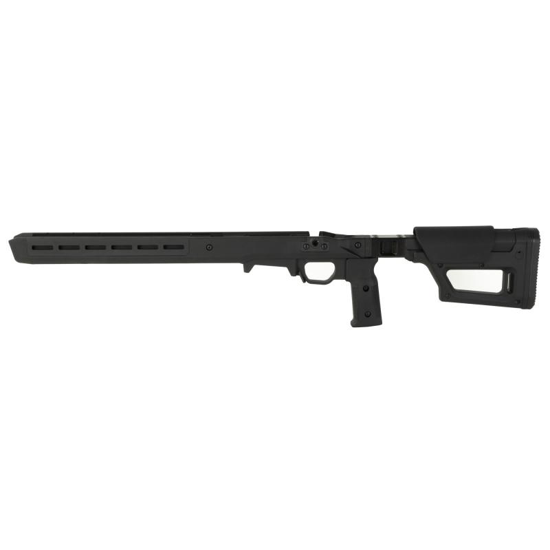 Pro 700 Lite Chassis, Fits Remington 700 Short Action, Matte Finish, Black, Fits Most Short Action AICS Pattern Magazines, Ambidextrous, Billet Aluminum Bedding Block MAG1199-BLK