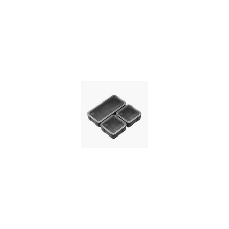 DAKA Bins, 2X2 and 2X4 Set, Compatible with DAKA GRID Organizer Panels, 2X2 Measures 3.2"x 3.2"x 1.3" and 2X4 Measures 3.2"x 6.9"x 1.3" Internal, Matte Finish, Black, (1) 2X4 Bin and (2) 2X2 Bins Included MAG1389-BLK