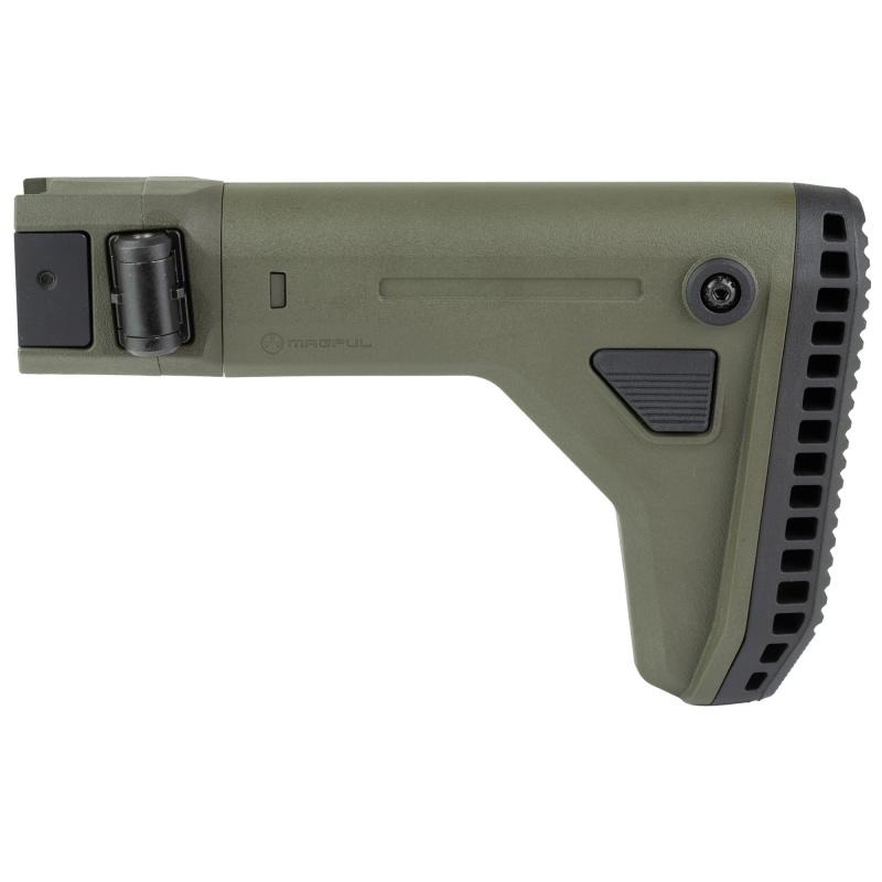 Universal Carbine Stock, Fits 1913 Picatinny Rail, Side Folding, Adjustable Length of Pull, Matte Finish, Olive Drab Green MAG1441-ODG