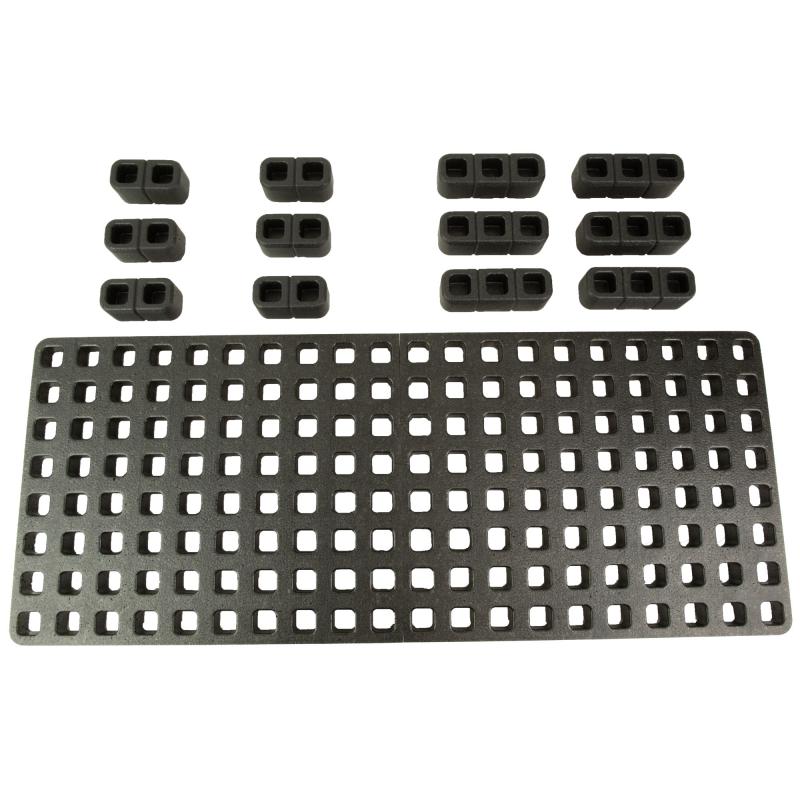 DAKA GRID Organizer, Fits Pelican V700 Vault, Matte Finish, Black, Includes (6) Tripple Blocks, (6) Double Blocks and Replacement Base Foam MAG1456-BLK