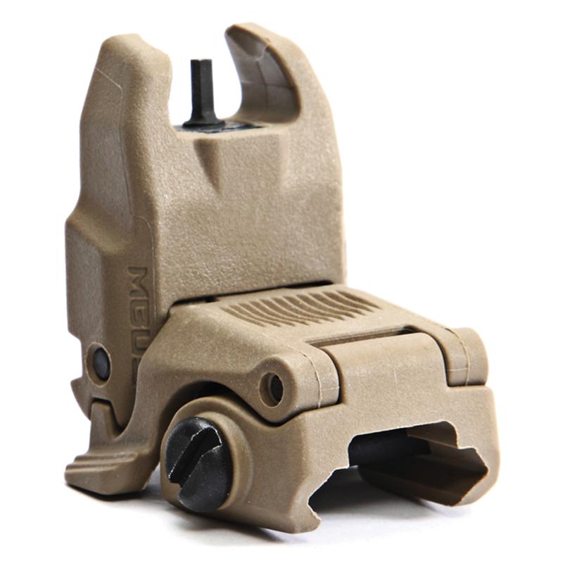 MBUS Back Up Sight, Generation II, Fits Picatinny, Flat Dark Earth , Front, Flip Up MAG247-FDE