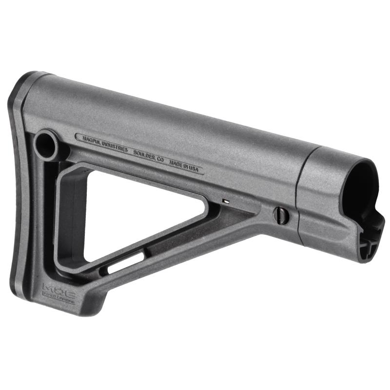 MOE Fixed Carbine Stock, Fits AR Rifles, Mil-Spec, Grey Finish MAG480-GRY
