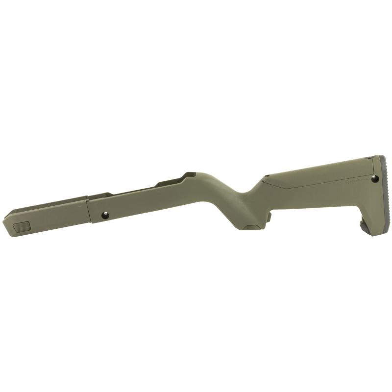 X-22 Backpacker Stock, Fits All Ruger 10/22 Takedowns Including Rifles Equipped With Tactical Solutions SBX Barrel, MOE SL Non Slip Rubber Butt Pad, Storage Compartment That Fits Three 10Rd Magazines, OD Green Finish MAG808-ODG