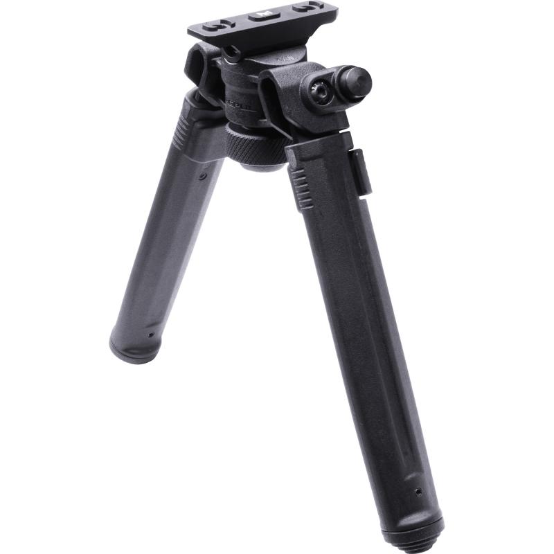 Bipod for M-LOK, Black Finish, Hard anodized 6061 T-6 Aluminum, Fits M-LOK Style rails, 6.3" -10.3" Length, Weight 11oz MAG933-BLK