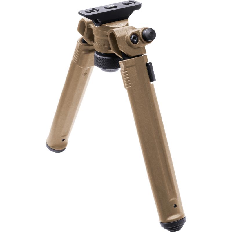Bipod for M-LOK, Flat Dark Earth Finish, Hard anodized 6061 T-6 Aluminum, Fits M-LOK Style rails, 6.3"-10.3" Length, Weight 11oz MAG933-FDE
