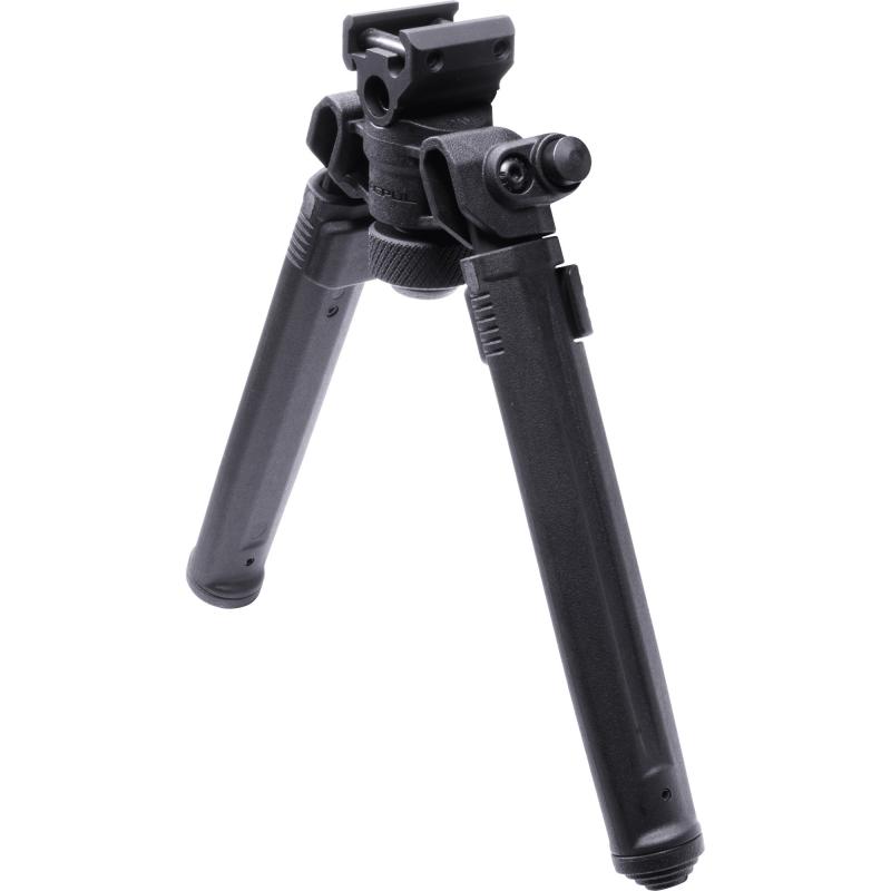 Bipod for 1913 Picatinny Rail, Black Finish, Hard anodized 6061 T-6 Aluminum, Fits 1913 Style rails, 6.3"-10.3" Length, Weight 11oz MAG941-BLK