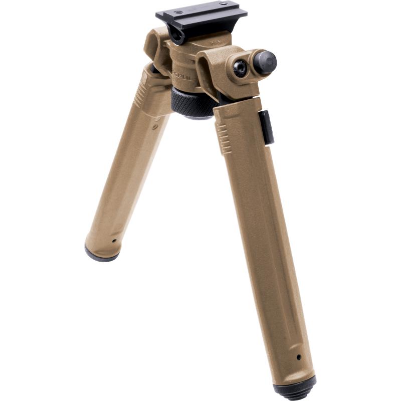 Bipod for A.R.M.S, Flat Dark Earth Finish, Hard anodized 6061 T-6 Aluminum, Fits A.R.M.S and 17S style rails, 6.3"-10.3" Length, Weight 11oz MAG951-FDE