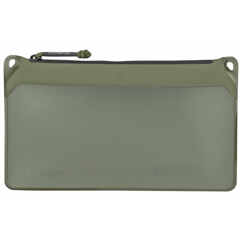 DAKA Window Pouch, Medium, 7"x12", OD Green Polymer Fabric, Window for Easy Organization MAG995-315