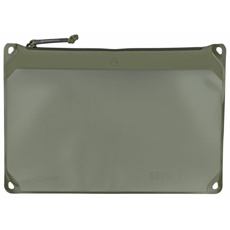 DAKA Window Pouch, Large, 9"x13", OD Green Polymer Fabric, Window for Easy Organization MAG996-315