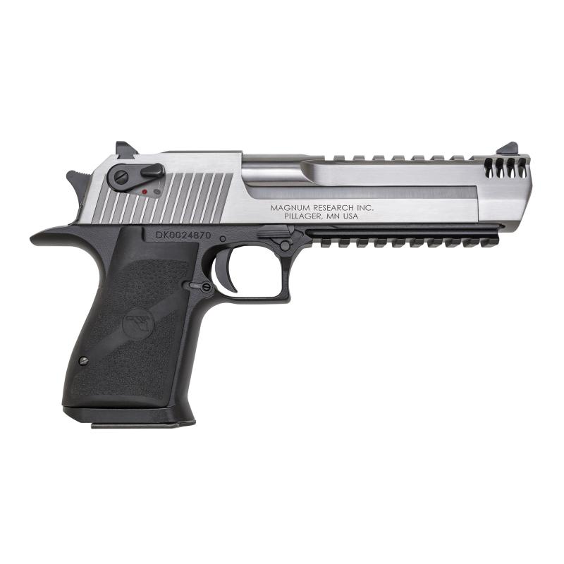 MK19 Desert Eagle, Semi-automatic, 50 Action Express, 6" Barrel, Black Aluminum Frame, Stainless Steel Slide and Barrel, Plastic Grips, 7Rd, 1 Magazine, Muzzle Brake DE50ASIMB
