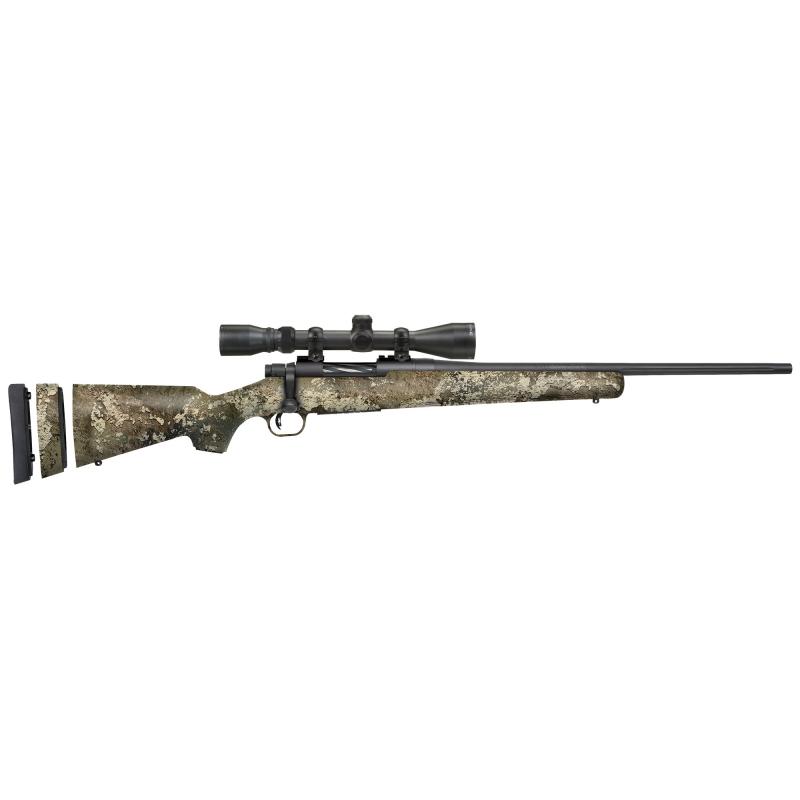Patriot Super Bantam Bolt Action Rifle, 308 Winchester, 20" Fluted Barrel, Matte Blued Finish, True Timber Strata Camo Synthetic Stock, 3-9X40MM Scope, Adjustable Trigger, Weaver Style Base, 1 Mag, 5Rd 28067
