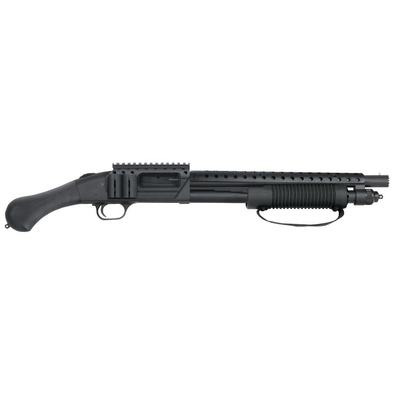 590 Shockwave SPX | 12 Gauge, Stand Off 14.375" Barrel, Matte Blued Finish, Raptor Grip Stock, Side Saddle w/5 Shell Holders, 3" Chamber, Cylinder Bore Choke, 5Rd, Bead Sight 50648