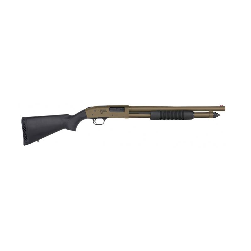 590, Thunder Ranch, Pump Action Shotgun, 12 Gauge, 3" Chamber, 18.5" Barrel, Cerakote Finish, Patriot Brown, Optic Ready (Shield RMSc Footprint), Green Fiber Optic Front Sight, Polymer Furniture, 6 Rounds 50781