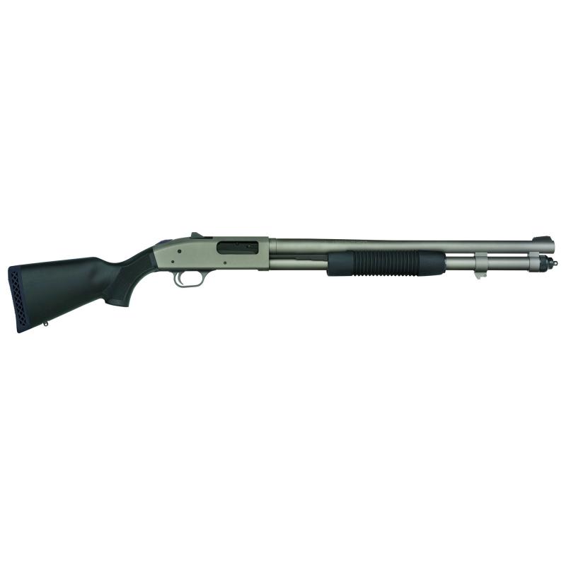 590A1, Pump Action Shotgun, 12 Gauge, 3" Chamber, 20" Barrel, Ghost Ring Sight, Black Synthetic Stock and Forend, Cerakote Finish, Tungsten Gray, 8 Rounds 50796