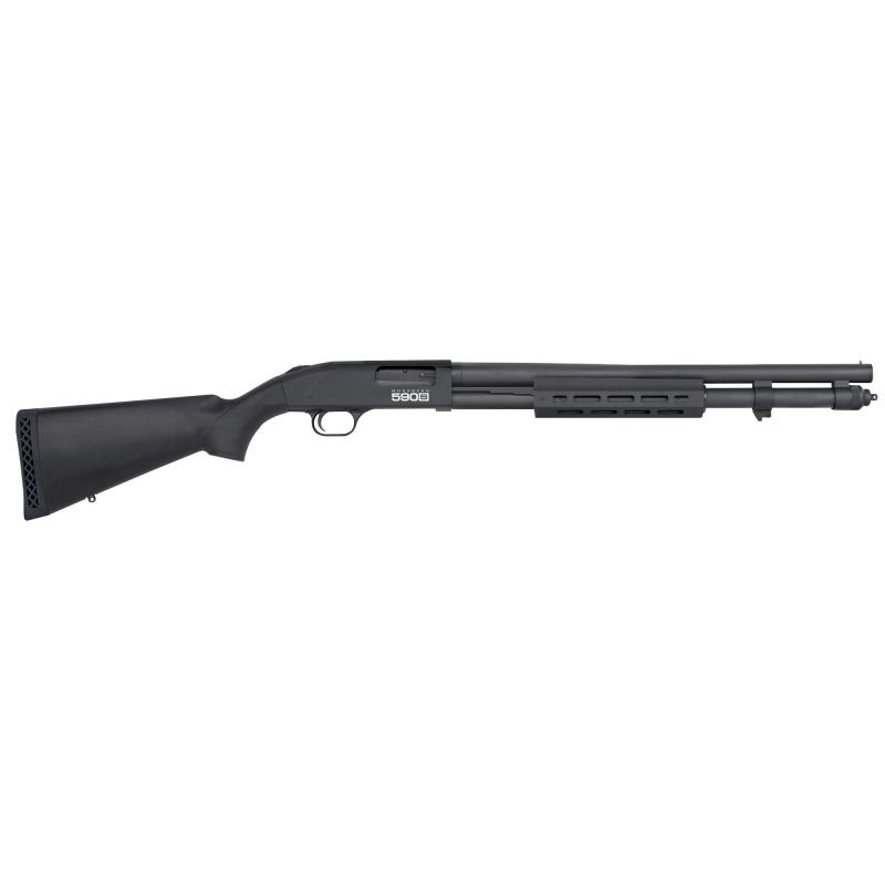 590S, Optic Ready, Pump Action, 12 Gauge, 3" Chamber, 20" Barrel, Matte Blued Finish, Synthetic Stock, Bead Sight, Receiver Milled for Shield RMSc Pattern Micro Dot Sights, 13 Rounds, Cycles 1.75", 2.75", or 3" 51604