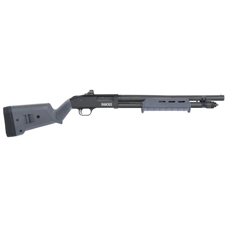 590S, Optic Ready, Pump Action, 12 Gauge, 3" Chamber, 18.5" Barrel, Matte Blued Finish, Gray Magpul SGA Stock and MOE Forend, Bead Sight, Mounted Holosun HS407K, 9 Rounds w/1.75", or 6 Rounds w/2.75", or 5 Rounds w/3" Shells 51606