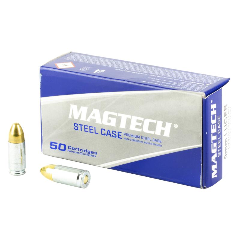 Steel Case, 9MM, 115Gr, Full Metal Jacket, 50, 1000 9AS