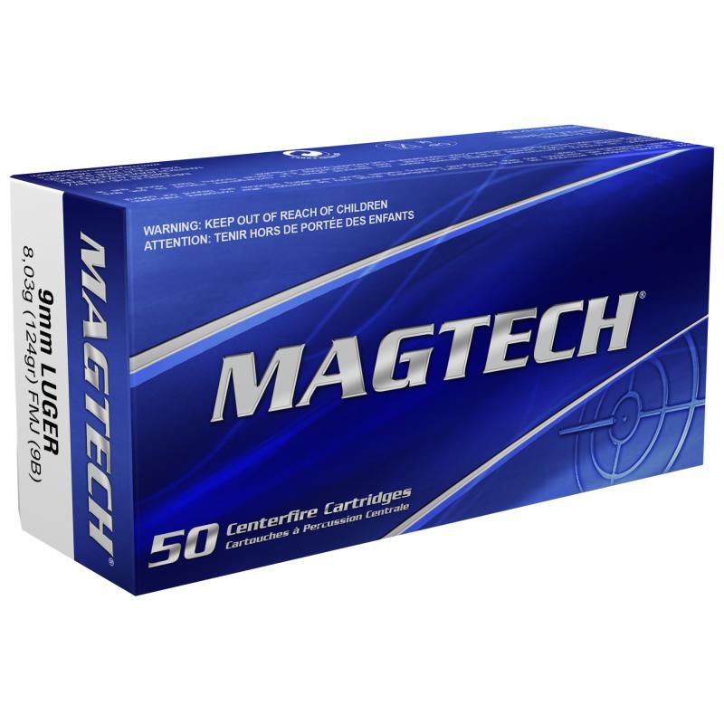 9mm Luger 124 Grain Full Metal 1000 Rd Case, 20x 50 Per Box