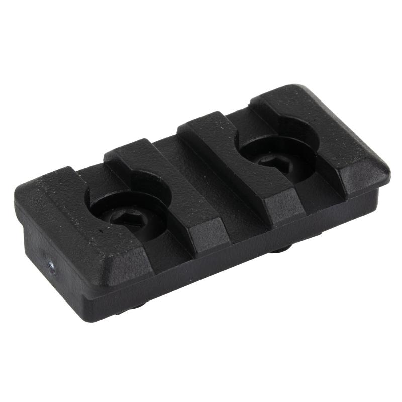 Polymer M-LOK Rail, Fits M-LOK Handguards, 3 Slot, Polymer Construction, Matte Finish, Black, Hardware Included MI-3PMR