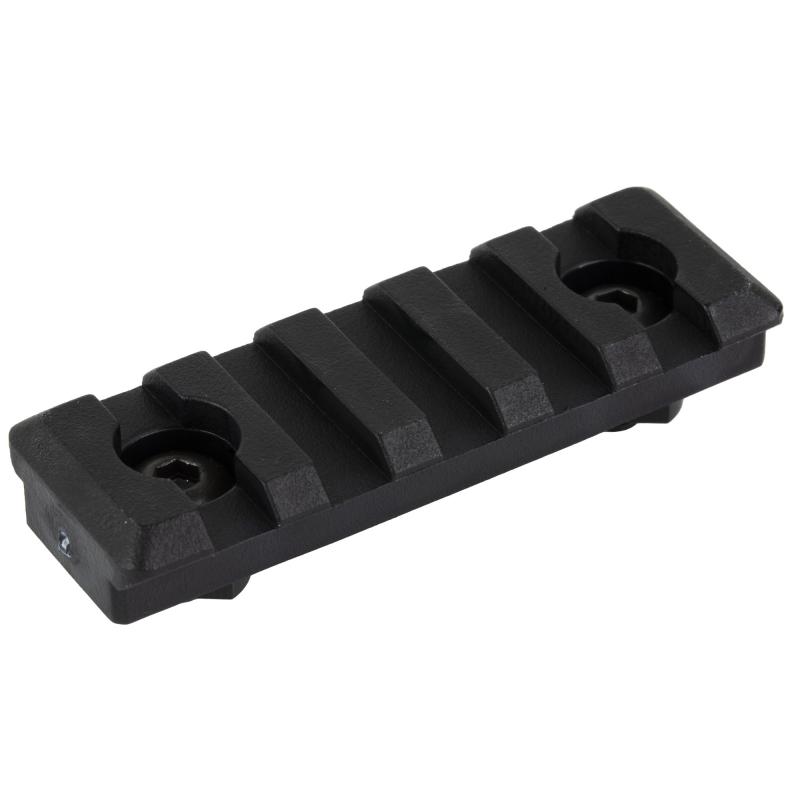 Polymer M-LOK Rail, Fits M-LOK Handguards, 5 Slot, Polymer Construction, Matte Finish, Black, Hardware Included MI-5PMR