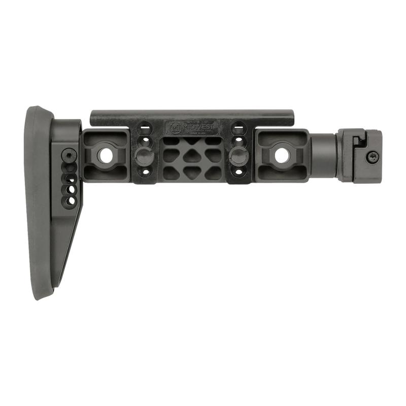 Alpha Fixed Beam Stock, Side Folding, Fits AK47 and Other Firearms that Include a 1913 Stock Adapter, Anodized Finish, Black MI-ALPHA-FBSF