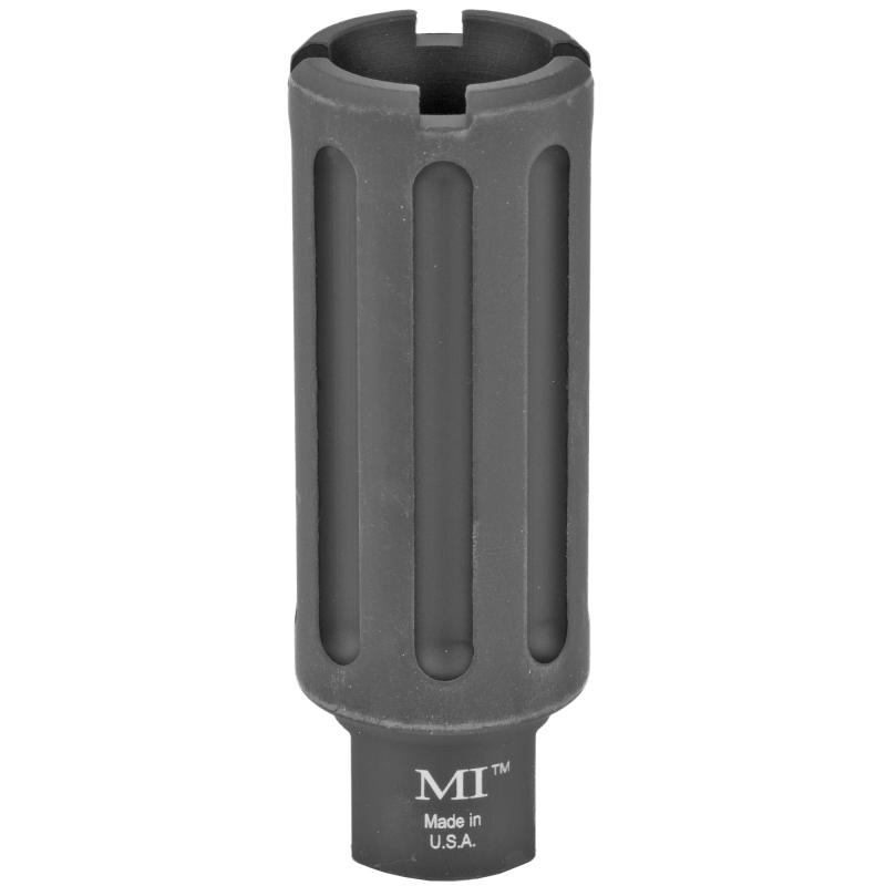 Blast Can, Blast Diverter, 9MM, 1/2-36 Thread, Aluminum, Black Anodized Finish, 3.375" Length, 1.2" Diameter, 3.2 oz MI-BC9