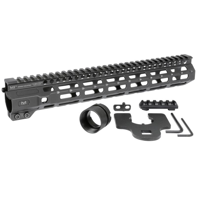 Combat Rail M-Lok Handguard, Fits AR Rifles, 12.625", Wrench Included, Black Finish MI-CRM12.625