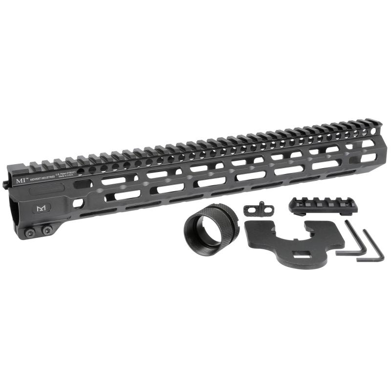 Combat Rail M-Lok Handguard, Fits AR Rifles, 14", Wrench Included, Black Finish MI-CRM14