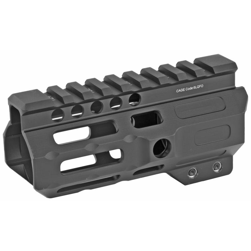 Combat Rail, Handguard, 4.5" Length, MLOK, Black Anodized Finish, Includes 5-Slot Polymer Rail Section, Barrel Nut and Wrench MI-CRM4.5