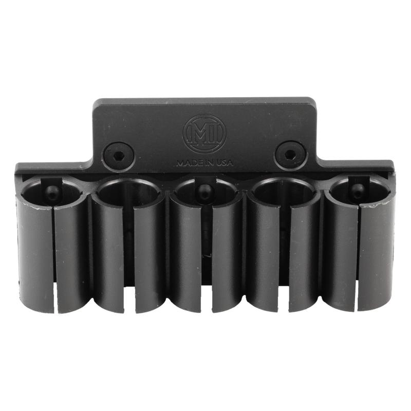 Shotgun Stock Shell Holder, Fits Midwest Industries Shotgun Stock, Matte Finish, Black, Holds 5 Shells MI-SG-SHP-BUNDLE