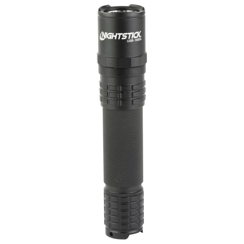 USB-558XL, Rechargeable Tactical Flashlight, 1100 Lumens, 11,3843 Candela, Black, 2 Hours of Runtime, IP-X7 Waterproof USB-558XL