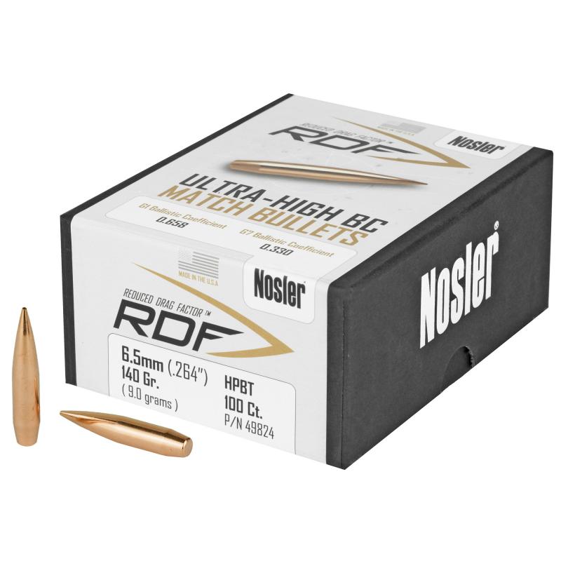 RDF Rifle Bullets .264 Diameter 140 Grain Hollow Point Boattail 100 Per Box