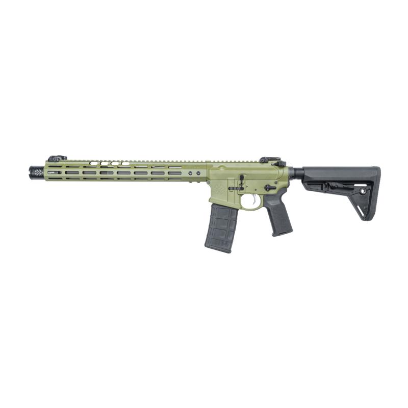 Infidel, Gen 4, Semi-automatic Rifle, 223 Rem/556NATO, 13.7" Barrel (16" OAL with Pinned Brake), KX3 Muzzle Device, Green, Magpul MOE SL Stock, 30Rd, NSR-15 (M-Lok) Handguard 02000711-BG