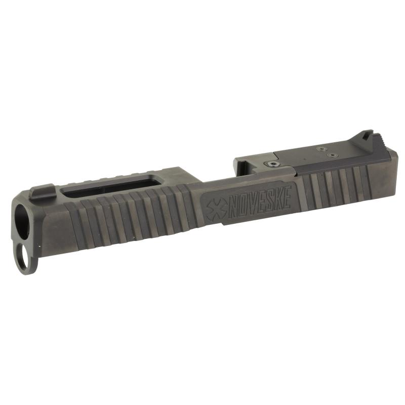 DM Slide, DLC Finish, Black, Direct Mount Optics Ready, For Glock 17 Gen 4, Includes Noveske End Plate, Cover Plate w/Rear Sight, Front Sight 03002526