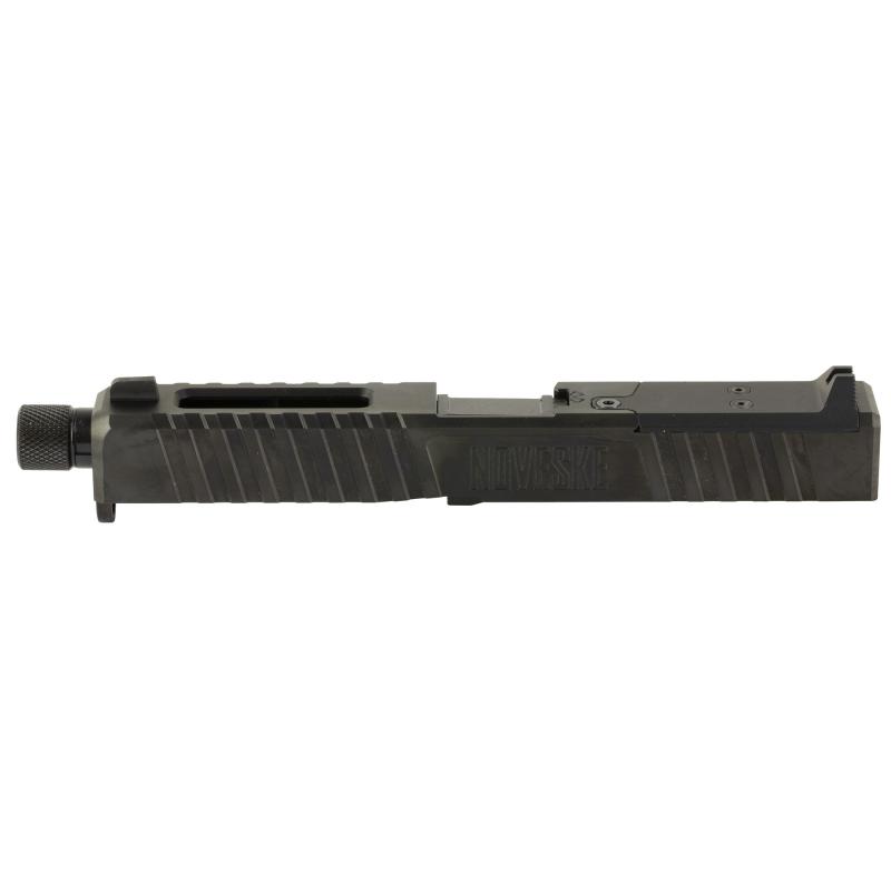 DM Slide, Noveske Barrel Threaded 1/2x28, DLC Finish, Black, Direct Mount Optics Ready, For Glock 17 Gen 3, Includes Noveske End Plate, Cover Plate w/Rear Sight, Front Sight 03002703