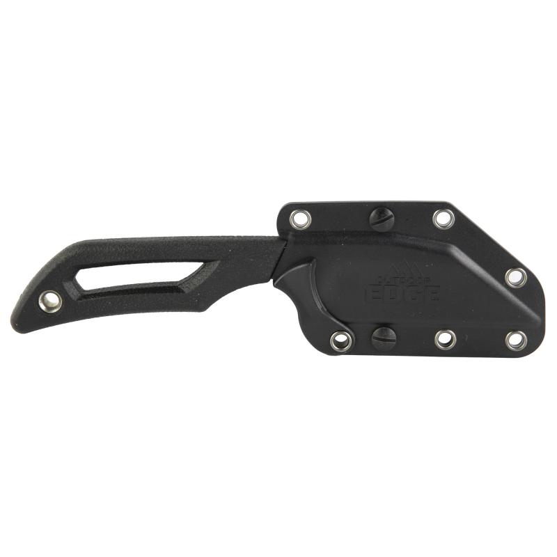 Pivot, Fixed Blade Knife, Plain Edge, Wharncliff, 2.6" Blade, 8Cr13Mov Stainless Steel, Stonewashed Finish, Black PKWC-2C