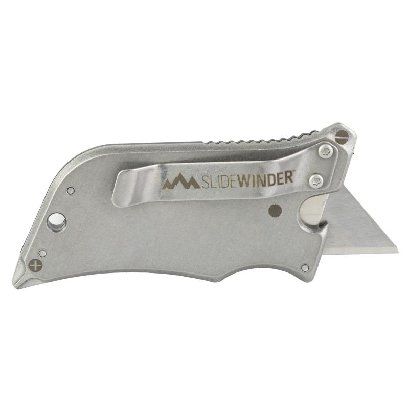 SLIDEWINDER, Folding Knife, Plain Edge, .75" Blade Length, 420J2 Stainless Steel, Black SWK-30C
