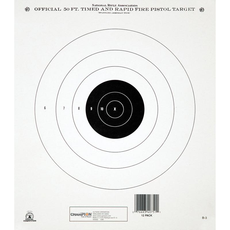 50 Foot Timed/Rapid Tagboard Target 12 Per Pack