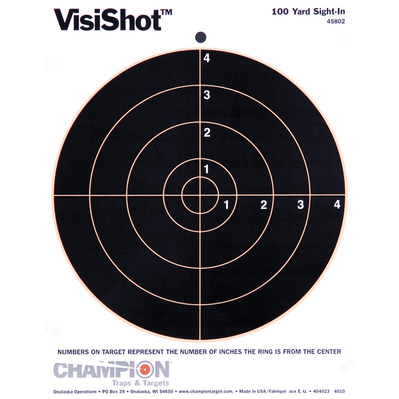 VisiShot 8 Inch Bullseye Target 10 Per Pack