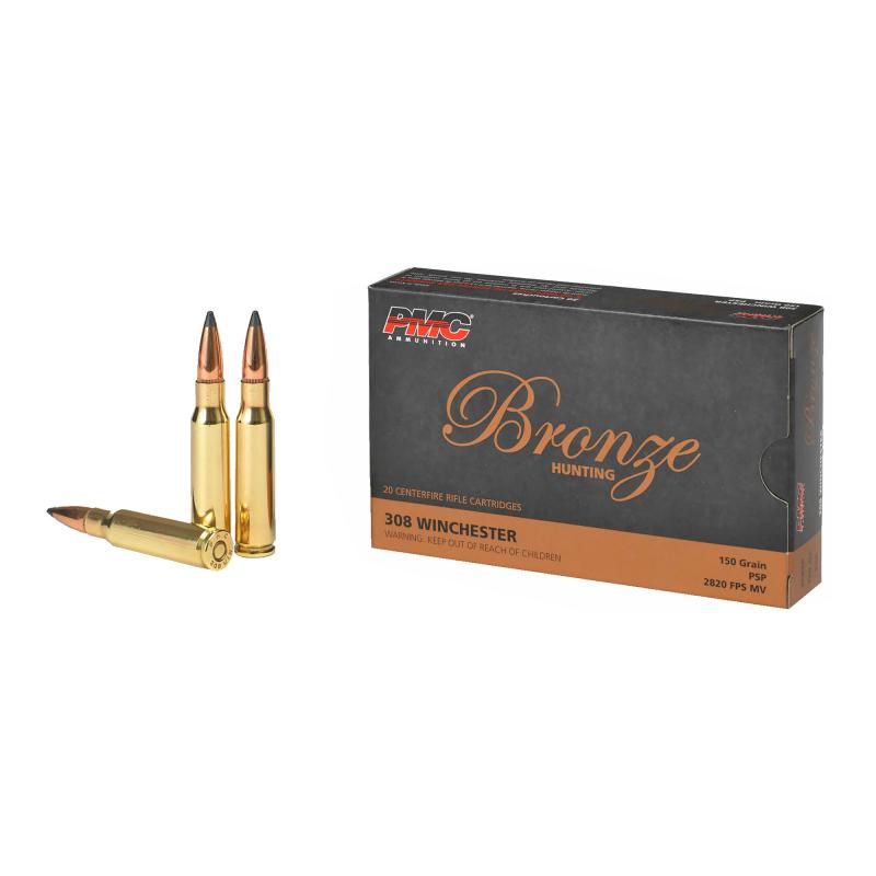 Bronze, 308 Winchester, 150 Grain, Soft Point, 20 Round Box 308SP