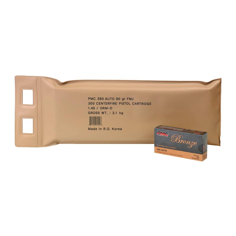 Bronze Line Battle Pack .380 ACP 90 Grain Full Metal Jacket, 6 Boxes of 50 In Sealed Pack