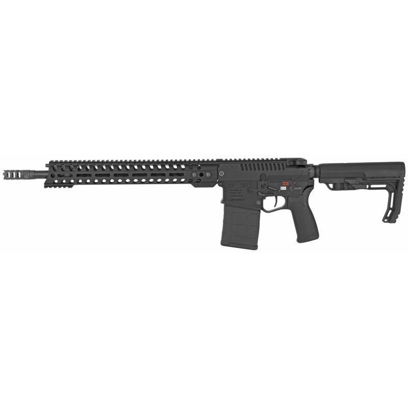 Revolution DI, 308 Win, 16.5" Deep Fluted Barrel, 1:10 Twist, Black Finish, Mission First Tactical Furniture, 14.5" M-LOK Rail, Triple Port Muzzle Brake, 4.5lb POF Drop-In Trigger, 1-20Rd PMAG 01581