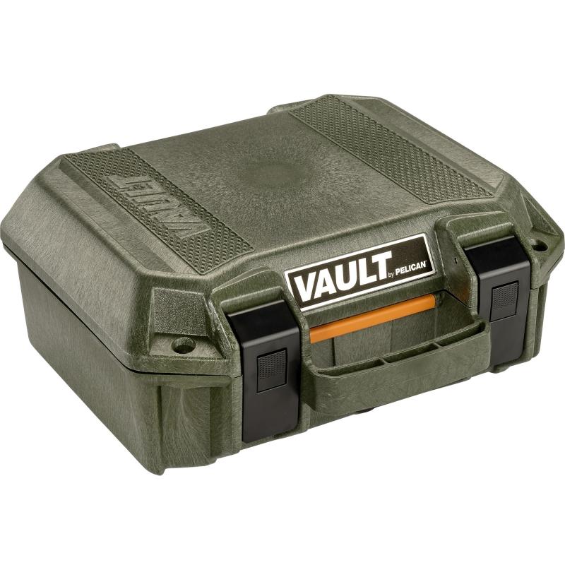 V100C, Vault Small Handgun Case, With Foam, Olive Drab Green, 12.28" x 12.03" x 5.16" VCV100-0020-ODG